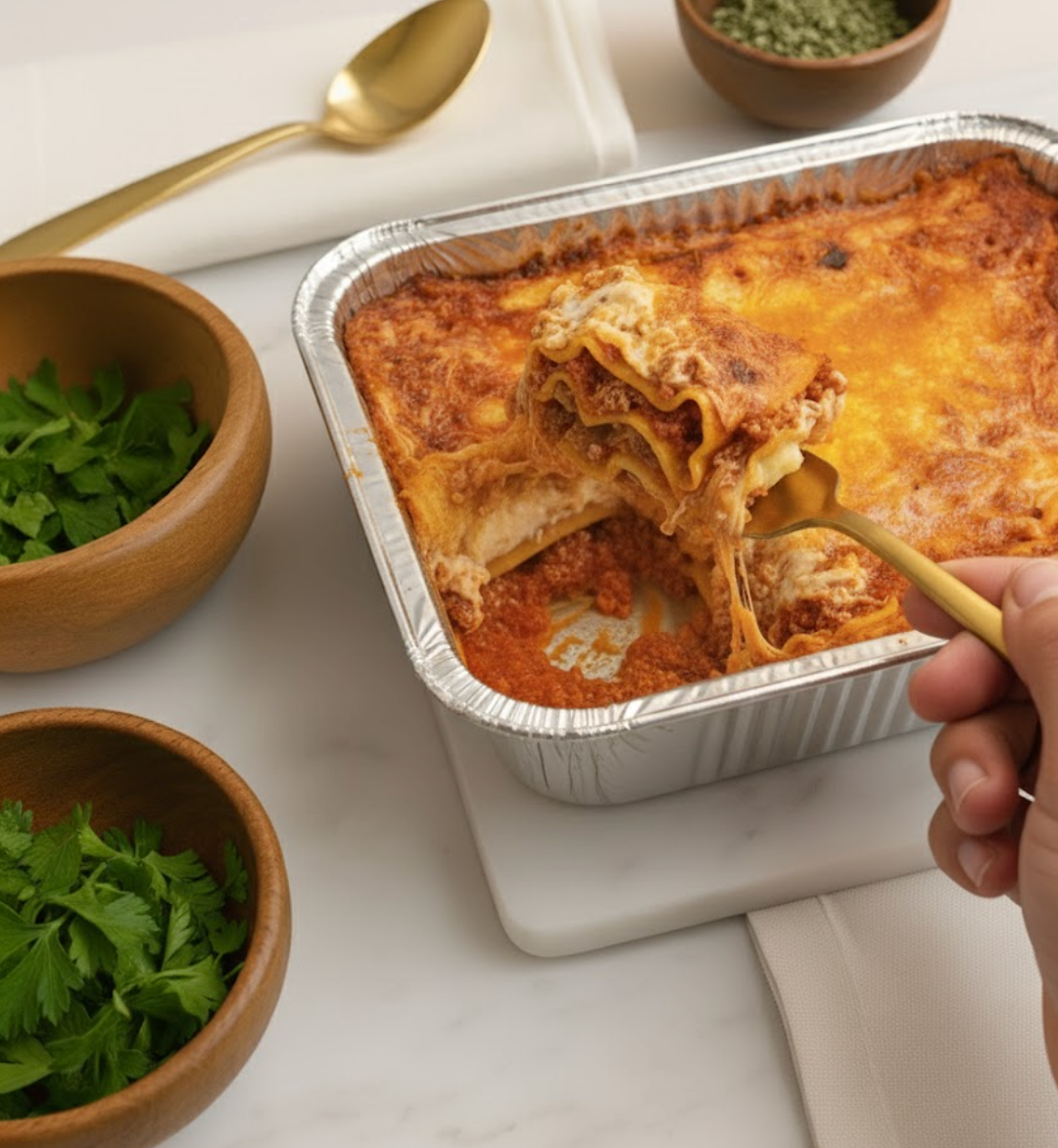 Lasaña Boloñesa Mechada