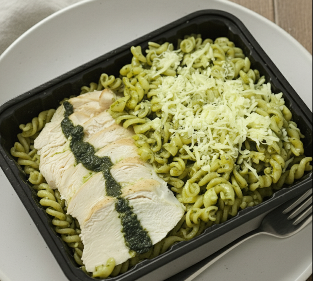 Pechuga de Pollo con Fusili Pesto