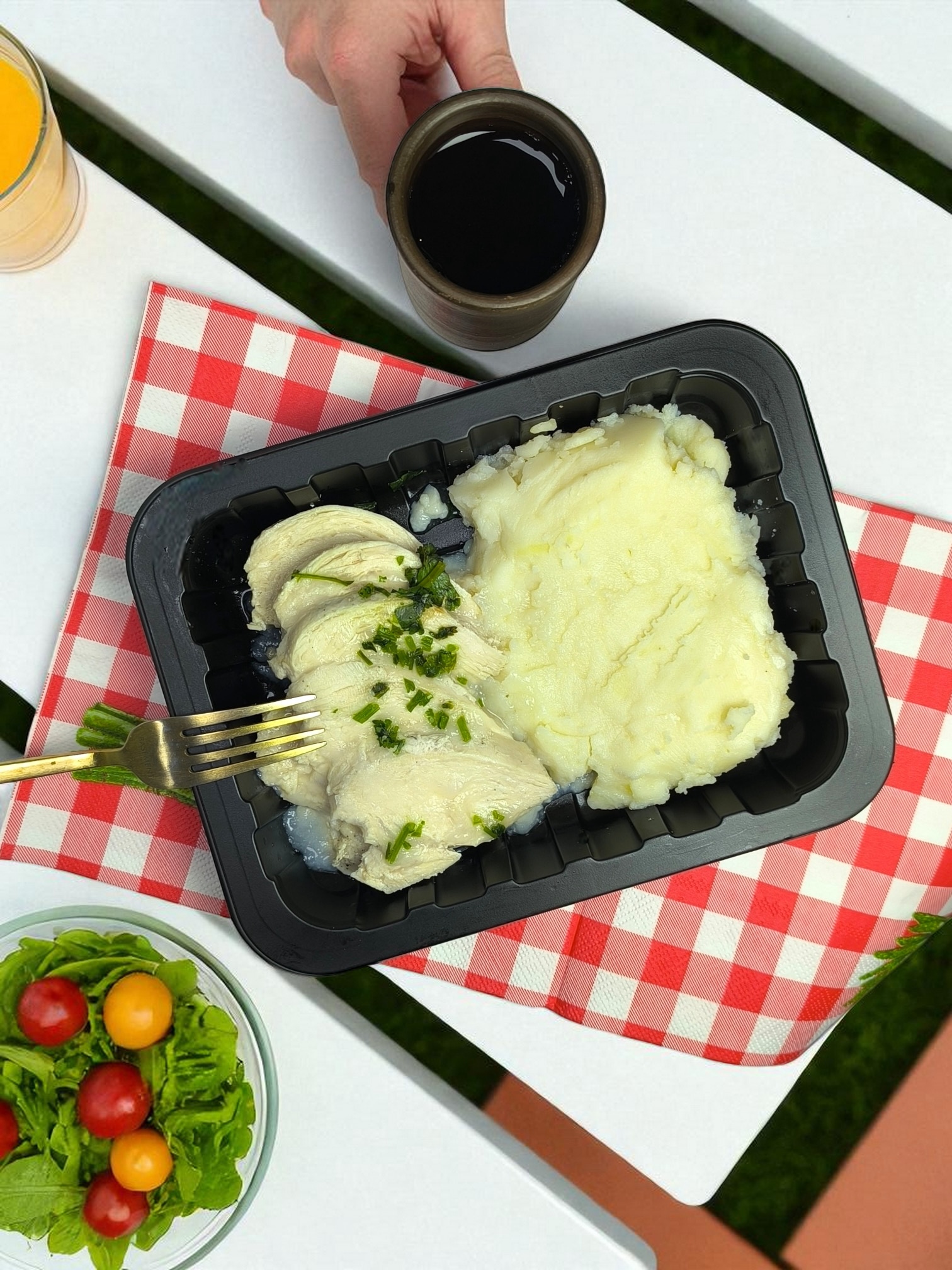 Pechuga de  Pollo Asada con Puré de Papas