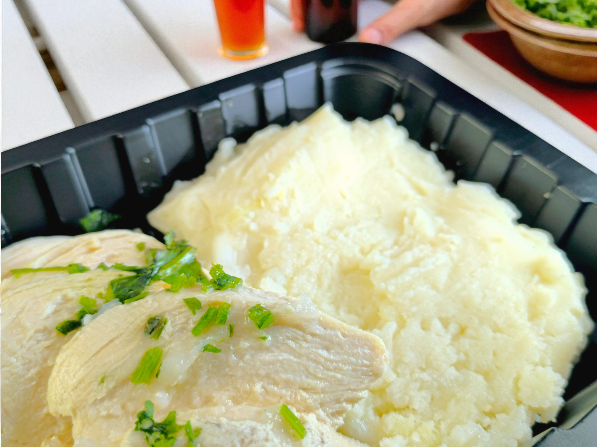 Pechuga de  Pollo Asada con Puré de Papas
